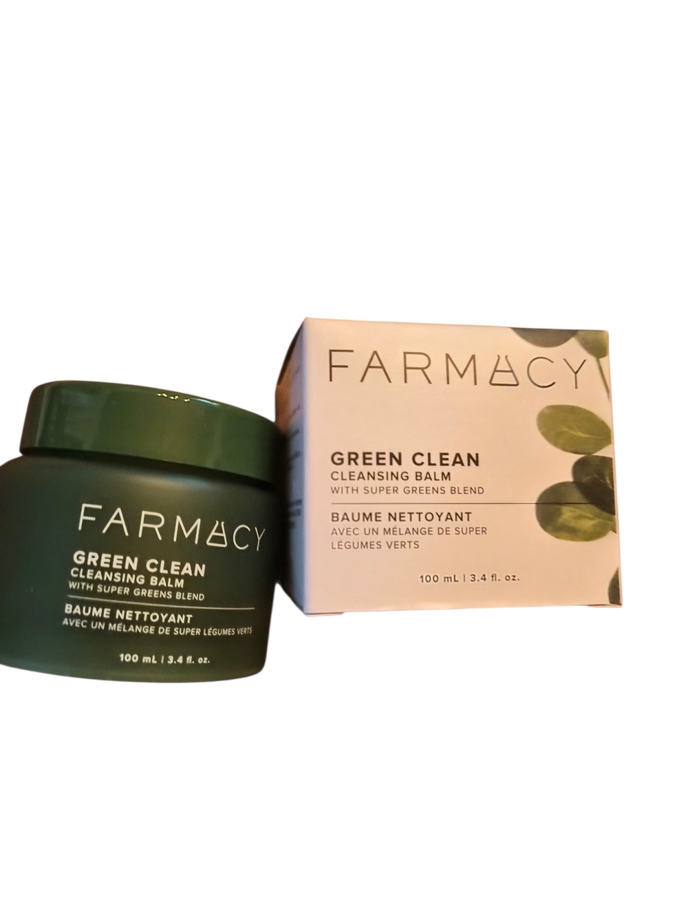 Farmacy Green Clean Cleansing Balm - Deep Green Jar & White Box